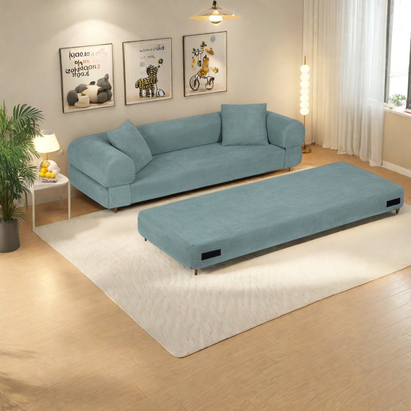 Compression Sofas with Storage, Foam Corduroy Modern Home Sleeper
