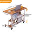 Bureau debout mobile à hauteur réglable avec roulettes - Bureau d'ordinateur portable à roulettes - Tablettes de rangement - Bureau personnel et petits espaces - Couleur noyer, 60 x 40 cm-1161624016-1161624019