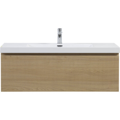 Meuble-lavabo mural moderne en bois d'ingénierie, élégant pour les salles de bain contemporaines