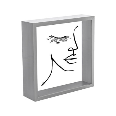 Plastic Box Frame in Grey