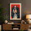 Spaniel in Red Japandi - Wrapped Canvas-504224512-504224518