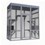 Enclos pour chat 62,6 po en bois gris pour l'extérieur, toit imperméable, 2 zones de sieste, plates-formes, fil rouillé, utilisation sécurisée, gris, avec zones, grillage multiple à l'épreuve, chats faciles et sécuritaires