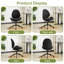 Fauteuil de bureau pivotant en chenille sans accoudoirs avec roulettes, coussin double couche et fonction berçante pour le bureau à domicile-810498450