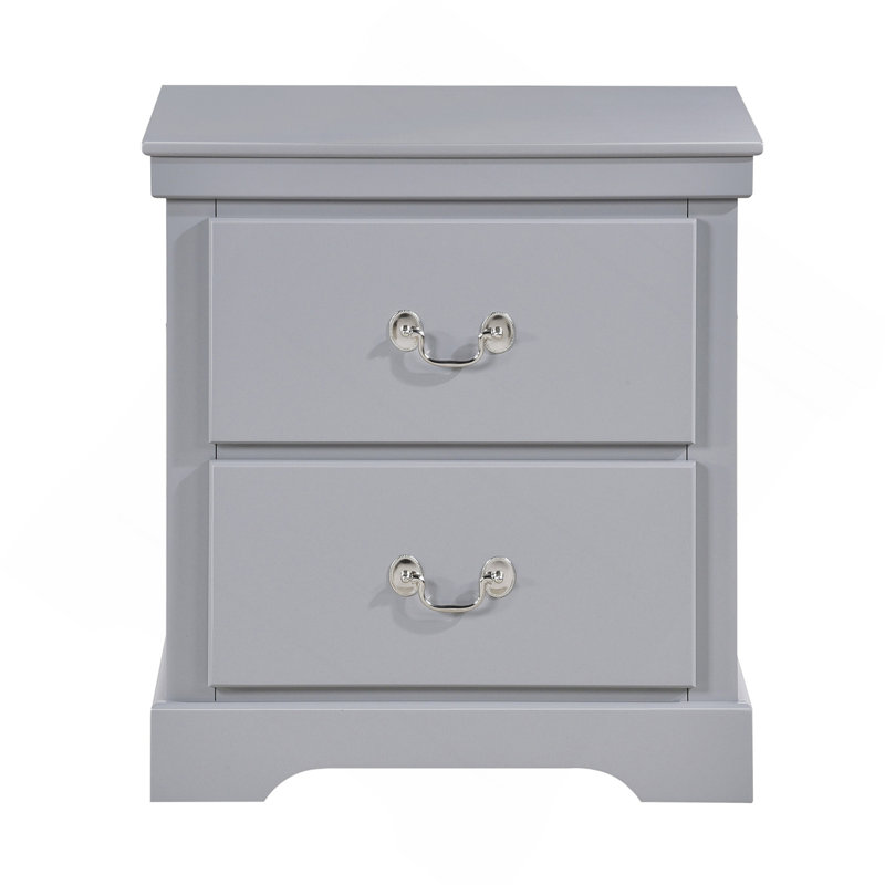 Table de chevet en bois 1Pc, Gris