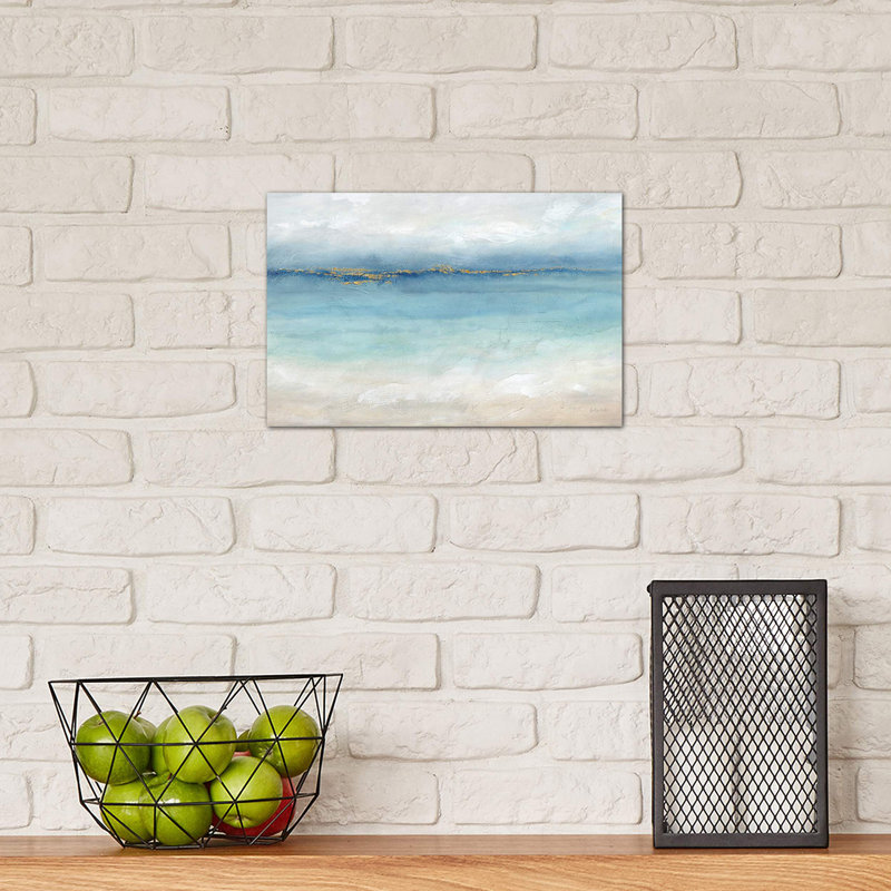 Serene Sea Landscape - Painting on Canvas, Wrapped Canvas, 66.04 cm H x 45.72 cm W x 1.91 cm D