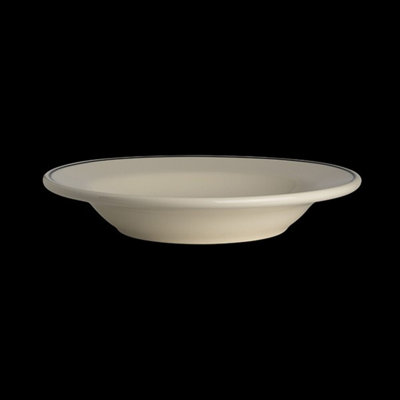 Rim Soup Bowl Rolled Edge Black Line