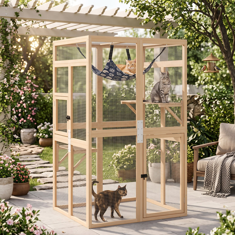 Enceinte d'extérieur pour chat, cage d'extérieur pour chat