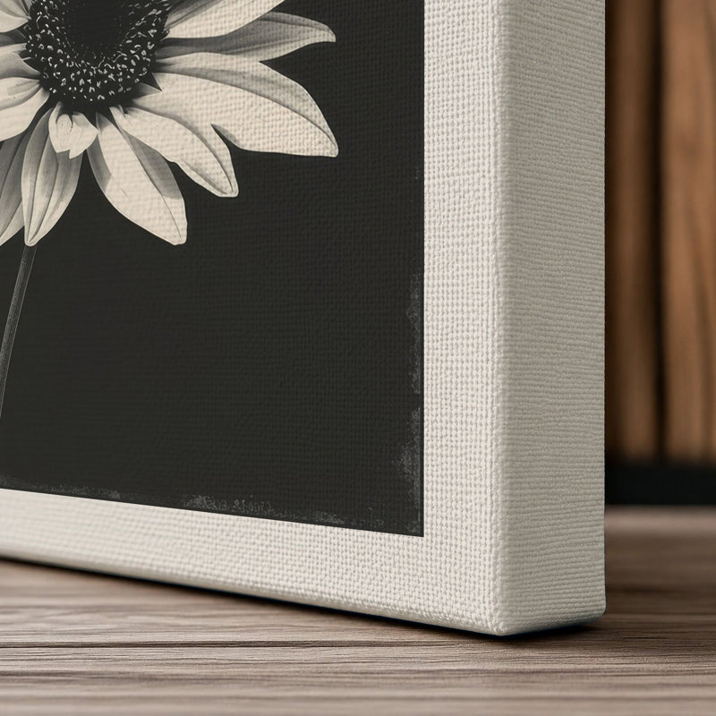Luminous Daisies Botanical - Wrapped Canvas, 24x16 - 61.0 x 40.6 cm, Cream Border