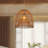 Motsinger 1-Light Double-Layer Rattan Dome Pendant