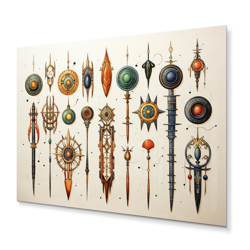 Symboles sacrés d'Afrique II - décoration murale en métal africain, H 24 po x l 32 po x P 1 po