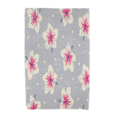 Serviette de plage à imprimé floral hibiscus en microfibre fleuris