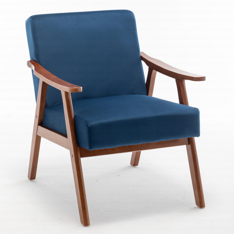Jamesina 26.37" W Armchair, Blue Velvet