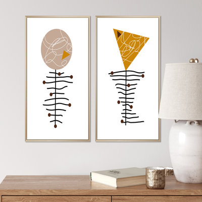 «Scandinavian Abstract Geometric Typographie XX», ensemble de 2 impressions