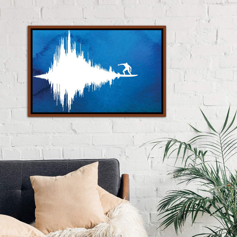 Soundwave par Rob Dobi - impression, H 26 po x l 40 po x 1,5 po, Cadre bois classique