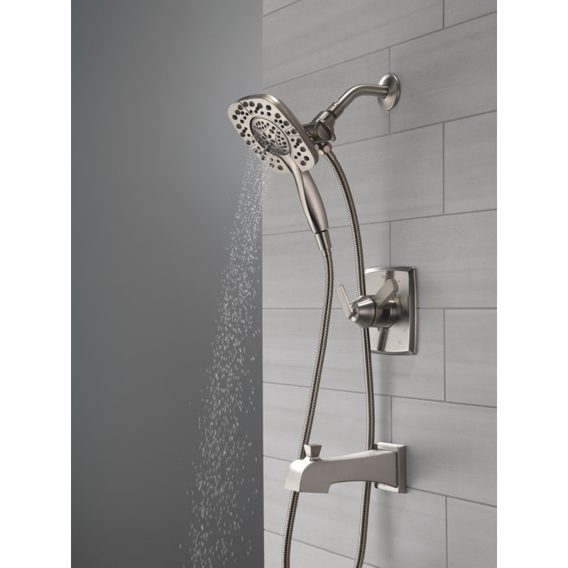 Ashlyn 17 Series Dual-Function Tub Shower Faucet Set, In2ition Shower Handle Trim Kit, Brilliance Stainless