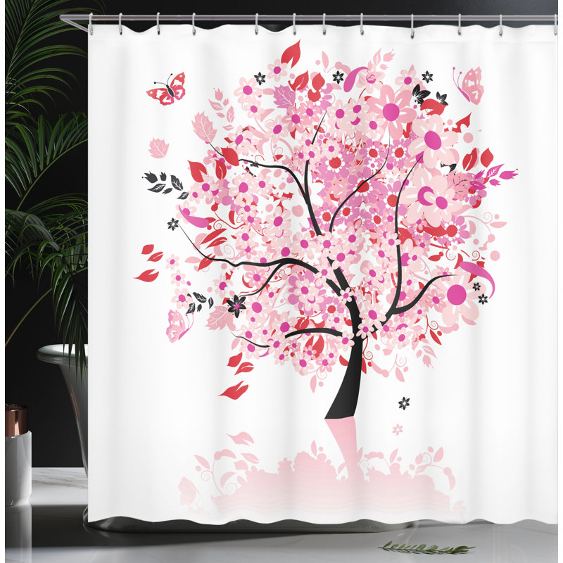 Shower Curtain with Hooks Included, 84"H x 69"W