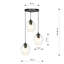 Cadi-Grace 3 - Light Black Cluster Pendant-1689024698