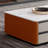 Rectangular saddle leather rock slab coffee table-1688116498