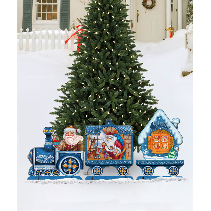 Holiday Santa Express Yard Lawn Art