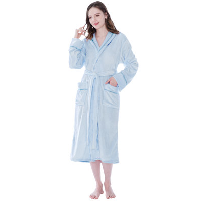 Peignoir mi-mollet en molleton avec poches