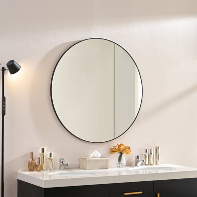Miroir mural miroir de meuble-lavabo rond 36 po