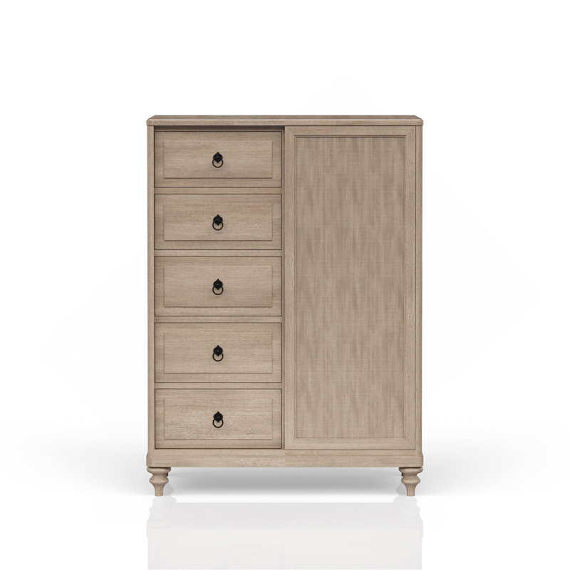 Commode 5 tiroirs finition sable