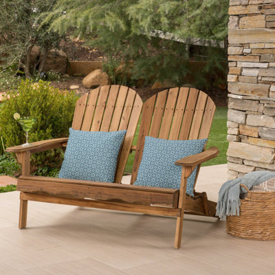 MALIBU WOOD ADIRONDACK LOVESEAT DOUBLE CHAIR FOR GARDEN YARD