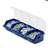 6 Pack Screw Organizer Box with Lids 4 Compartments, Sorting Screw Toolbox Case for Garage Craft Tool Organizing Storage, Blue