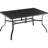 6 - Person Outdoor Dining Table With Powder Coated Steel Slat Top, 2.16" Umbrella Hole, Slip Pads, E Coating Frame, For Poolside, Backyard, Garden Relaxation In All Weather Black, Ideal Backyard