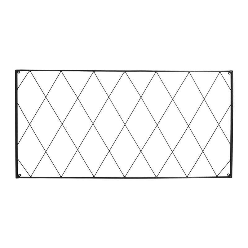 Somerset Black Wrought Iron Garden Trellis, 53" Height