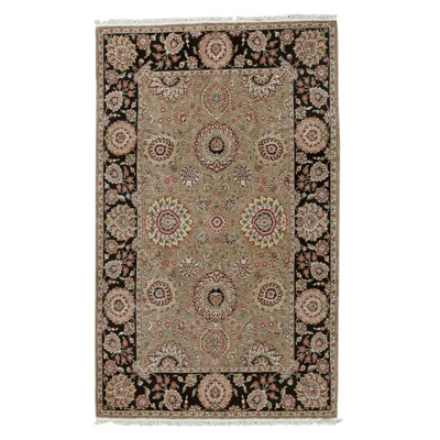 Tapis unique en laine noué à la main de haute qualité de 5 pi 9 po x 8 pi 9 po New Age