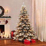 9' Lighted Spruce Christmas Tree