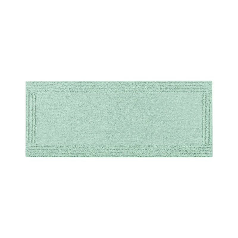 1 tapis de bain réversible 100% coton touffeté 3000 g / m² vert, Vert, Simple - l 24 po x L 60 po
