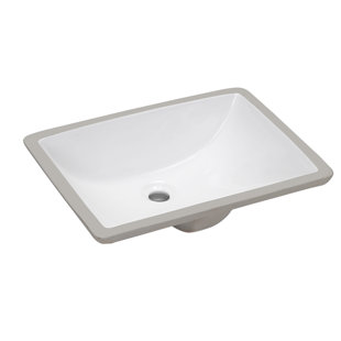 Rectangular Ceramic Bathroom Sink Undermount Bathroom Sink With Overflow Hole