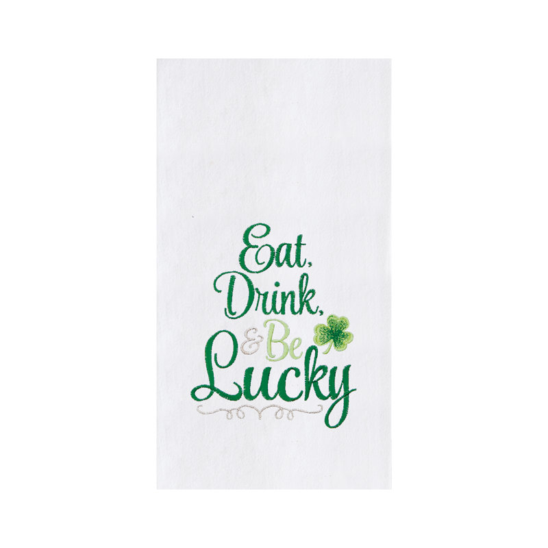 Torchon Eat Drink & Be Lucky, Cuisine blanche / verte «Eat Drink & Be Lucky»