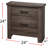 Silver 2-Drawer Nightstand