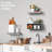 3-Piece Farmhouse Floating Shelves Set – Wall-Mounted Solid Wood Bathroom Shelf with Toilet Paper Holder, Rustic Grey Storage & Décor
