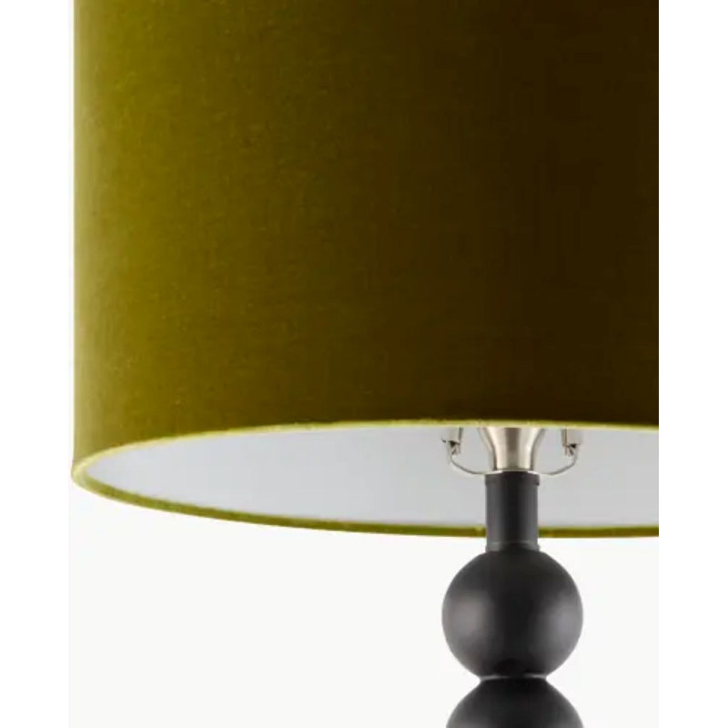 Lampe sur pied Dygall, Noir, Vert