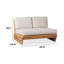 Causeuse de patio en eucalyptus avec base triangulaire