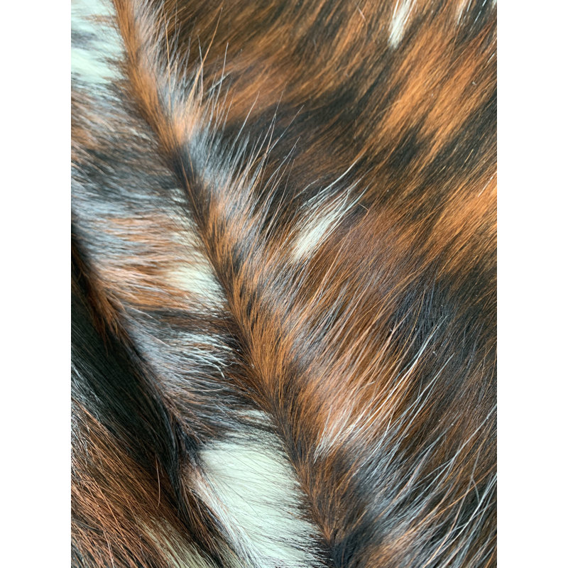 Tapis en cuir de vache tricolore, Nouveauté 7 pi x 7 pi
