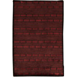 Hand-Knotted High-Quality Wine and Black Area Rug