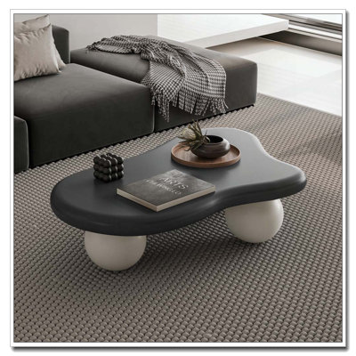 Table basse de 40 pouces en forme de nuage avec 3 pieds sphériques