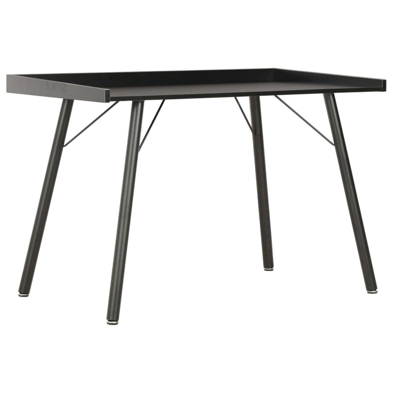 Abiba Metal Base Writing Desk, Black