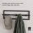 Cubiko Wall Hooks, Adjustable Steel Coat Rack, 5 Hook, Black-59287633