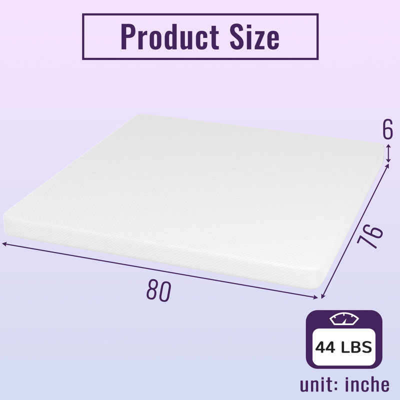 Manhattan Memory Foam Mattress, King, 6"