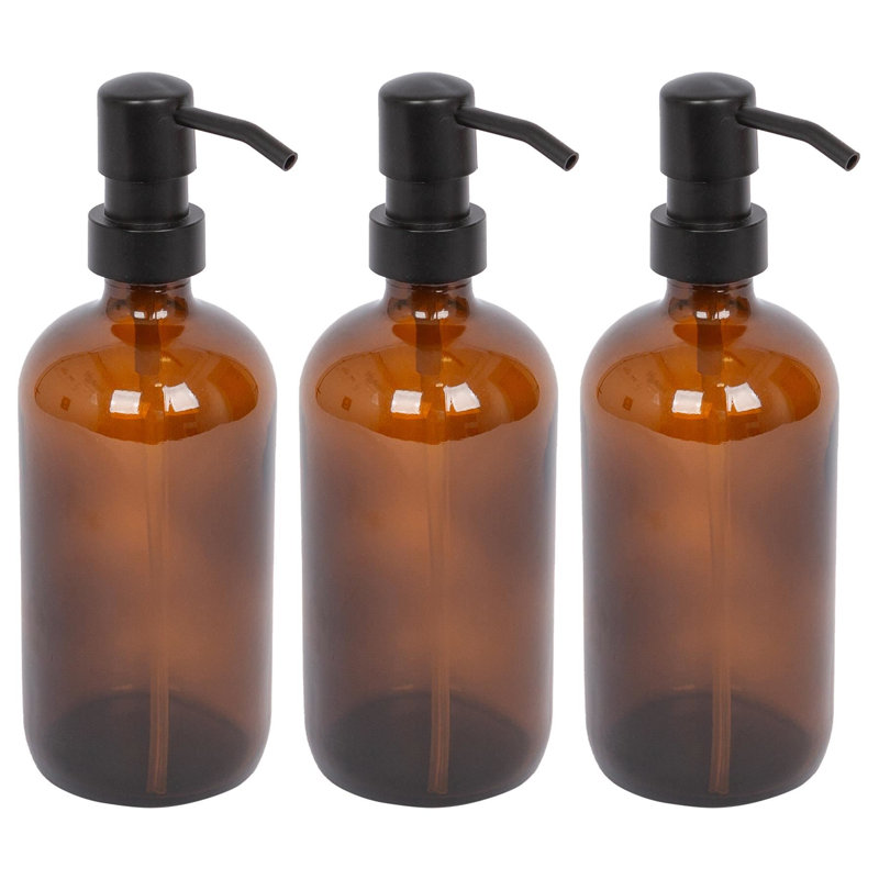 Glass Soap Dispensers - 500ml, Amber