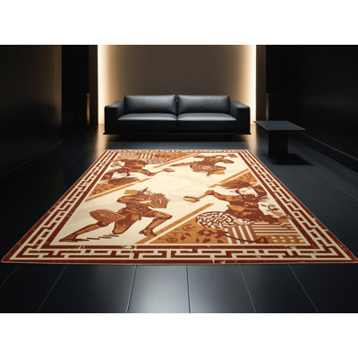 Tapis beige lavable à la machine Medford Viking