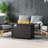 Outdoor Propane Fire Pit Table for Patio & Backyard, 50,000 BTU Heat Output, Equipped with Tank Storage, Wind Guard and Waterproof Rain Cover-262339445