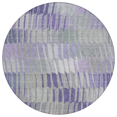 Machine Washable Indoor/Outdoor Huseby ACN2271 Stripes Rug