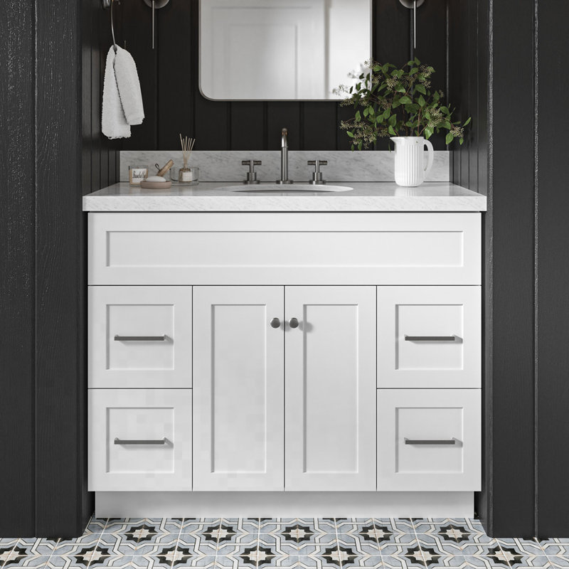 Ensemble de meuble-lavabo simple 43 po Abell, Blanc